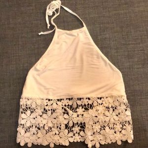 Halter Top With Crochet Bottom